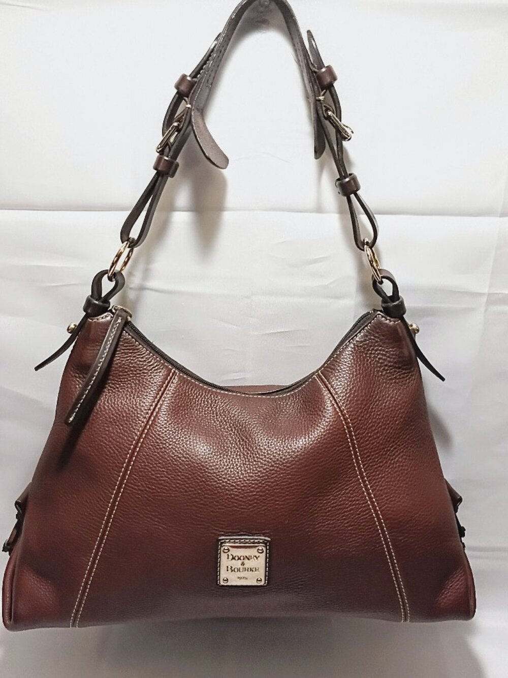 Dooney & Bourke East West Pebbled Leather Hobo, EUC